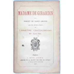 Madame de Girardin, par Imbert de Saint-Amand, Dentu éditeur