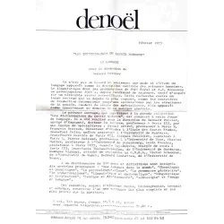 note éditeur : Le Langage, sous la direction de Bernard Pottier, La bibliothèque du CEPL