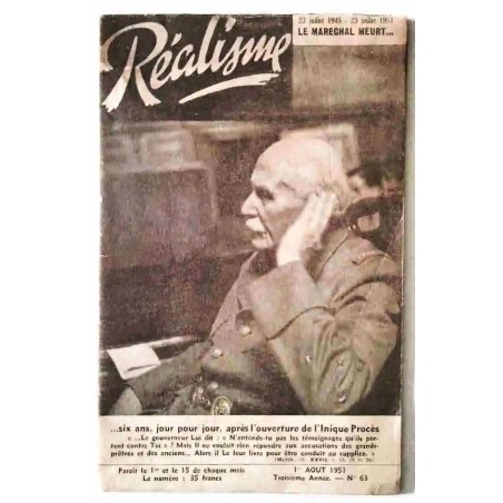 Réalisme, n° 63, Le Maréchal meurt...