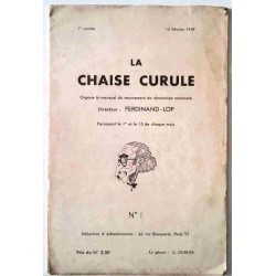 couverture : La Chaise Curule, numéro 1, par Ferdinand Lop