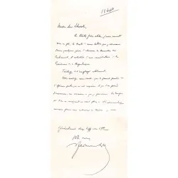 autographe : La Chaise Curule, numéro 1, par Ferdinand Lop