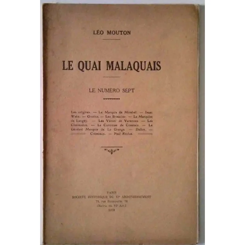 Le Quai Malaquais, numéro 7, Edouard Champion