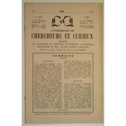 L’Intermédiaire des chercheurs et curieux, numéro 206