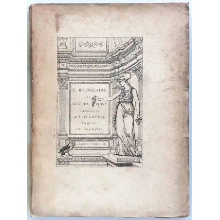 Portrait de Baudelaire en 1861 illustrant l’ouvrage sur deux candidatures à l’Académie Française, publié en 1879.