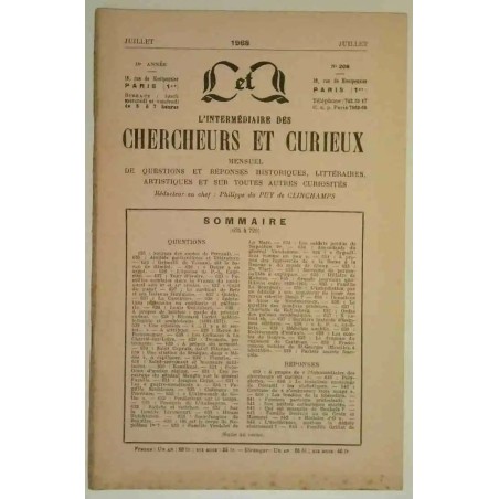 L’Intermédiaire des chercheurs et curieux, numéro 208