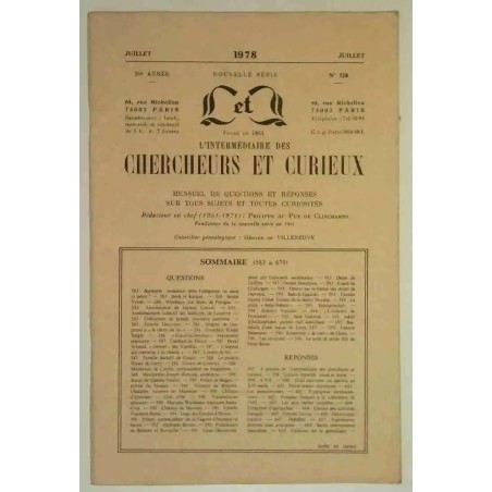 L’Intermédiaire des chercheurs et curieux, numéro 328