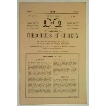 L’Intermédiaire des chercheurs et curieux, numéro 328