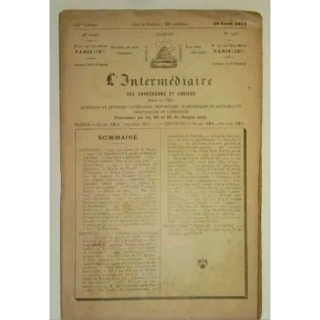 L’Intermédiaire des chercheurs et curieux, numéro 1326