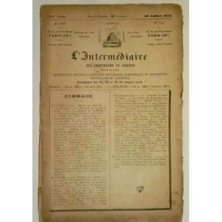 L’Intermédiaire des chercheurs et curieux, numéro 1335