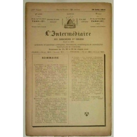 L’Intermédiaire des chercheurs et curieux, numéro 1330