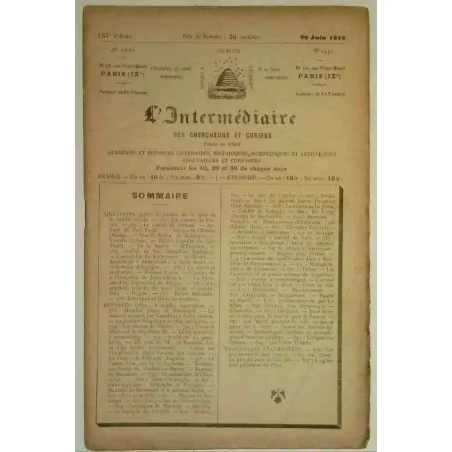 L’Intermédiaire des chercheurs et curieux, numéro 1331