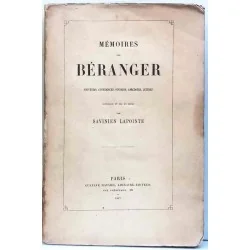 Portrait posthume de Béranger en bas-relief, photographié par Bilordeaux, frontispice rare de l’édition Havard 1857.