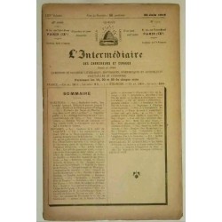 L’Intermédiaire des chercheurs et curieux, numéro 1332  30 juin 1912