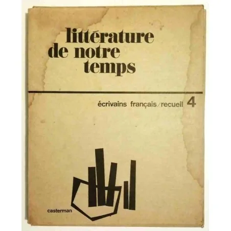 Littérature de notre temps, écrivains français 4, collectif, Casterman 1970 : Édition originale en feuilles