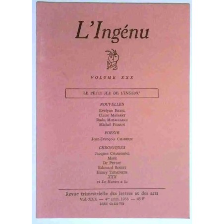 L’ingénu volume 30, collectif, imprimerie Chastanier   1986