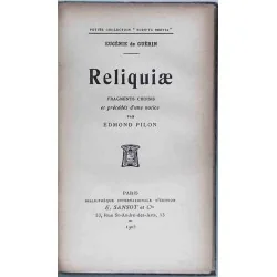 Reliquiae, par Eugénie de Guérin, Bibliothèque internationale d’édition E. Sansot   1905