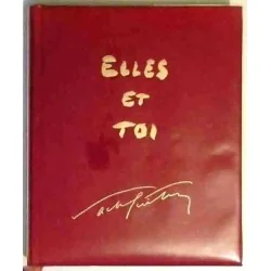 Couverture du livre « Elles et toi » (1947) de Sacha Guitry, reliure rouge et or, éditions Raoul Solar.