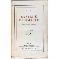 Système des Beaux-Arts, par Alain. Gallimard NRF  1926