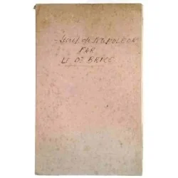 Secret de Napoléon, par le docteur Brice. Couverture manuscrite reconstituée