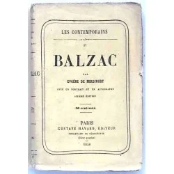 Balzac, par Eugène de Mirecourt, Havard éditeur   1858