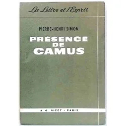 Présence de Camus, par Pierre-Henri Simon, Librairie Nizet. 1961
