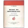 Henry de Montherlant son œuvre Portrait et autographes, par E. Mériel, La nouvelle revue critique. 1936