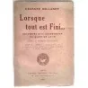Lorsque tout est fini… , par Georges Millandy, Albert Messein Éditeur. 1933