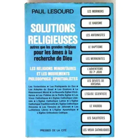 Solutions religieuses autres que les grandes religions, par Paul Lesourd, Presses de la Cité 1973