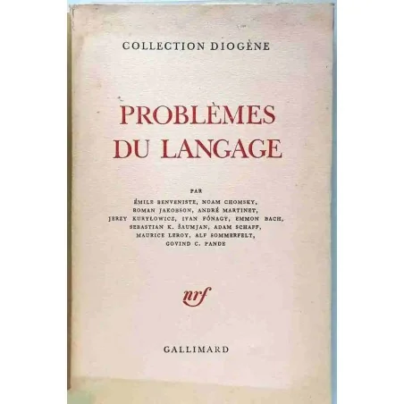 Problèmes du langage, Diogène, Éditions Gallimard 1967