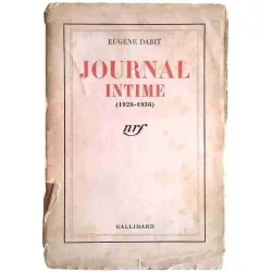 Journal intime 1928-1936, par Eugène Dabit, Gallimard 1939