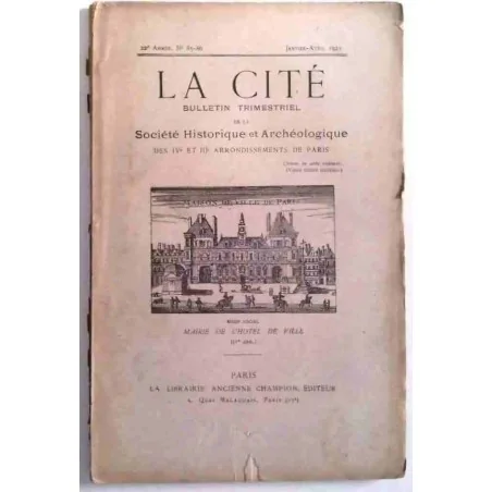 La Cité Société historique et archéologique du IVe et IIIe arrondissement n° 85-86, Champion 1923