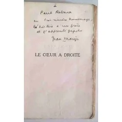 Dédicace : Le Cœur à droite, par Jean Marèze, Ferenczi et fils éditeurs 1928