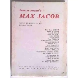 Pour en revenir à Max Jacob, collectif, José Maillas-Martin éditeur. 1969