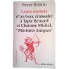 Lettre ouverte d’un bouc émissaire à Tapie Bernard et Charasse Michel, Pierre Botton, Albin Michel 1995