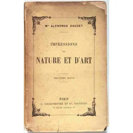 Impressions de nature et d’art, par Mme Alphonse Daudet, G. Charpentier éditeur. 1887