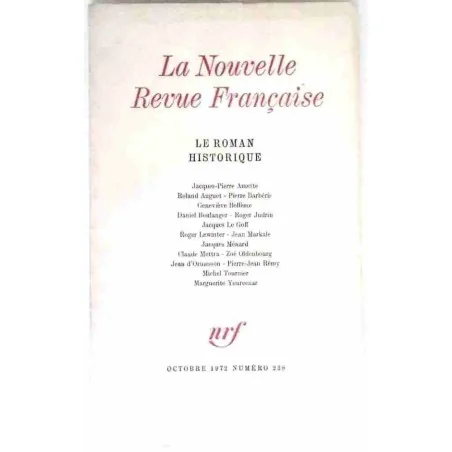 Le Roman historique, collectif, N.R.F. 1972