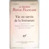 Vie ou survie de la littérature, collectif, La Nouvelle Revue Française n°214.  1970