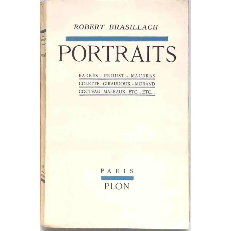 Portraits, par Robert Brasillach, Plon 1957