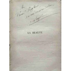 Dédicace : La Beauté essais d’esthétique historique, par Gaston Rageot, Librairie Plon 1924