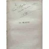 Dédicace : La Beauté essais d’esthétique historique, par Gaston Rageot, Librairie Plon 1924