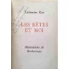 Dédicace : Les Bêtes et moi, par Catherine Kar, Éditions de la Librairie de Paris 1963