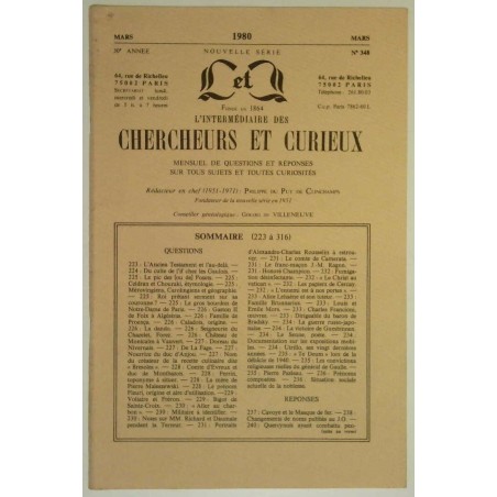 L’Intermédiaire des chercheurs et curieux, numéro 348