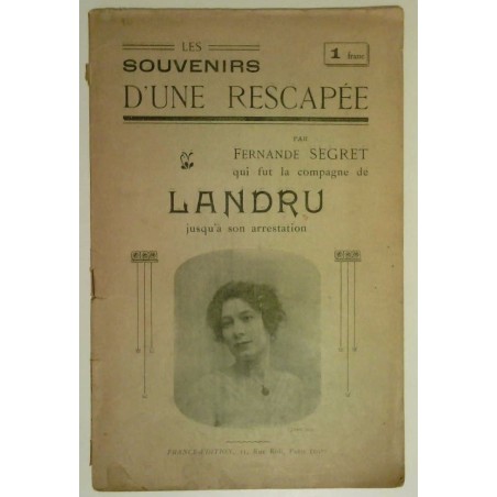 Les Souvenirs d’une rescapée, par Fernande Segret, France Editions
