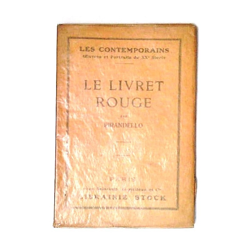 Le Livret rouge, par Pirandello, Librairie Stock