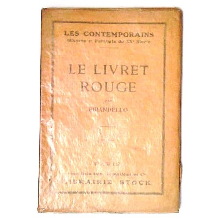 Le Livret rouge, par Pirandello, Librairie Stock