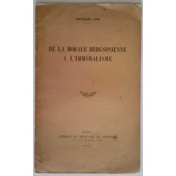 De la morale bergsonienne à l’immoralisme, par Raphaël Cor, extrait du Mercure de France