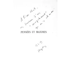 Pensées et maximes, de Sainte-Beuve, Bernard Grasset éditeur.