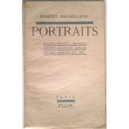 Portraits, par Robert Brasillach, Plon