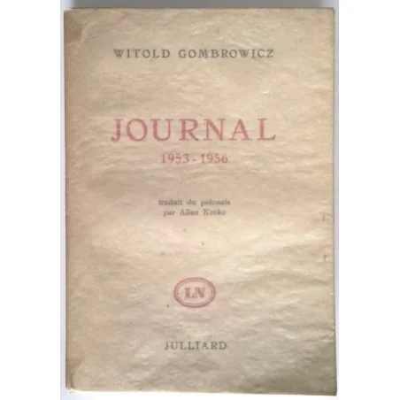 Journal 1953-1956, par Witold Gombrowicz, Julliard