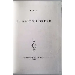 Le Second ordre, Éditions du Palais Royal. 1973
